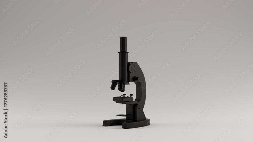Black Traditional Microscope 3d illustration 3d render Black Traditional Microscope 3d illustration 3d render