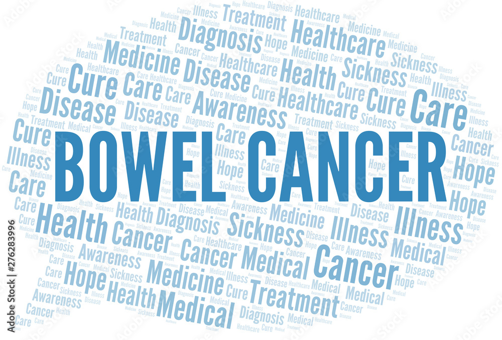 Bowel Cancer word cloud. Vector made with text only. Bowel Cancer word cloud. Vector made with text only.