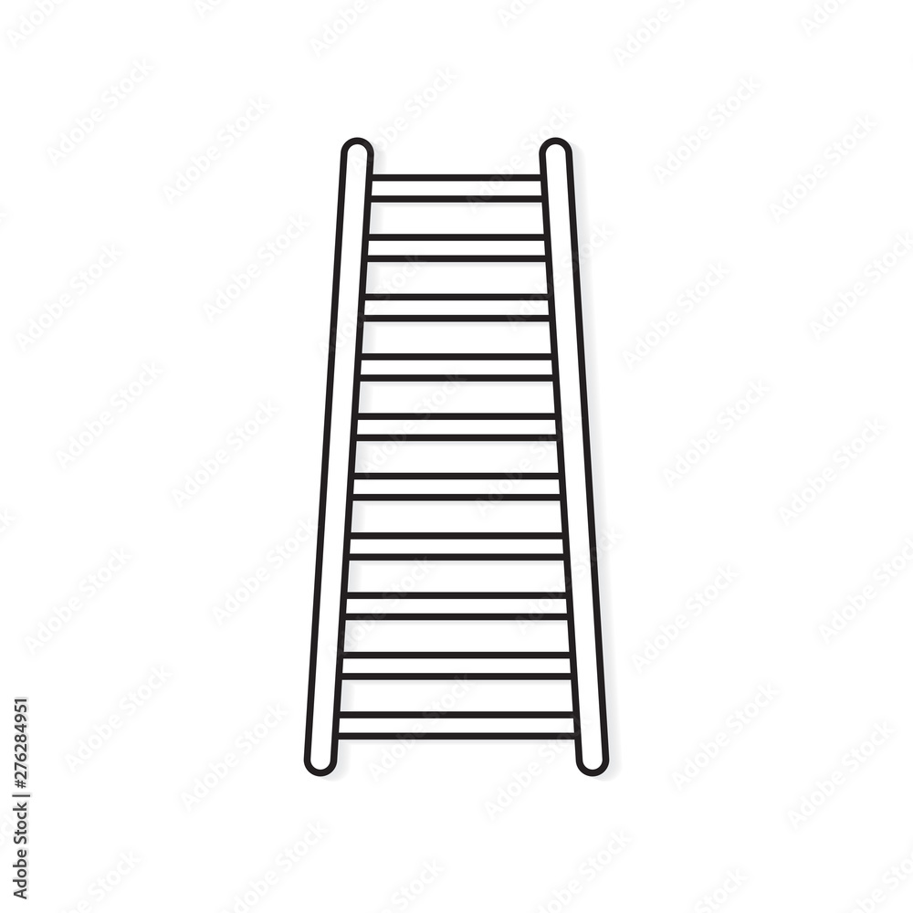 black and white ladder icon- vector illustration