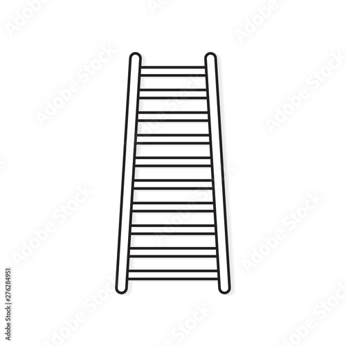 black and white ladder icon- vector illustration