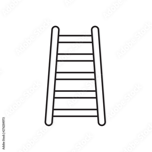 black ladder icon- vector illustration