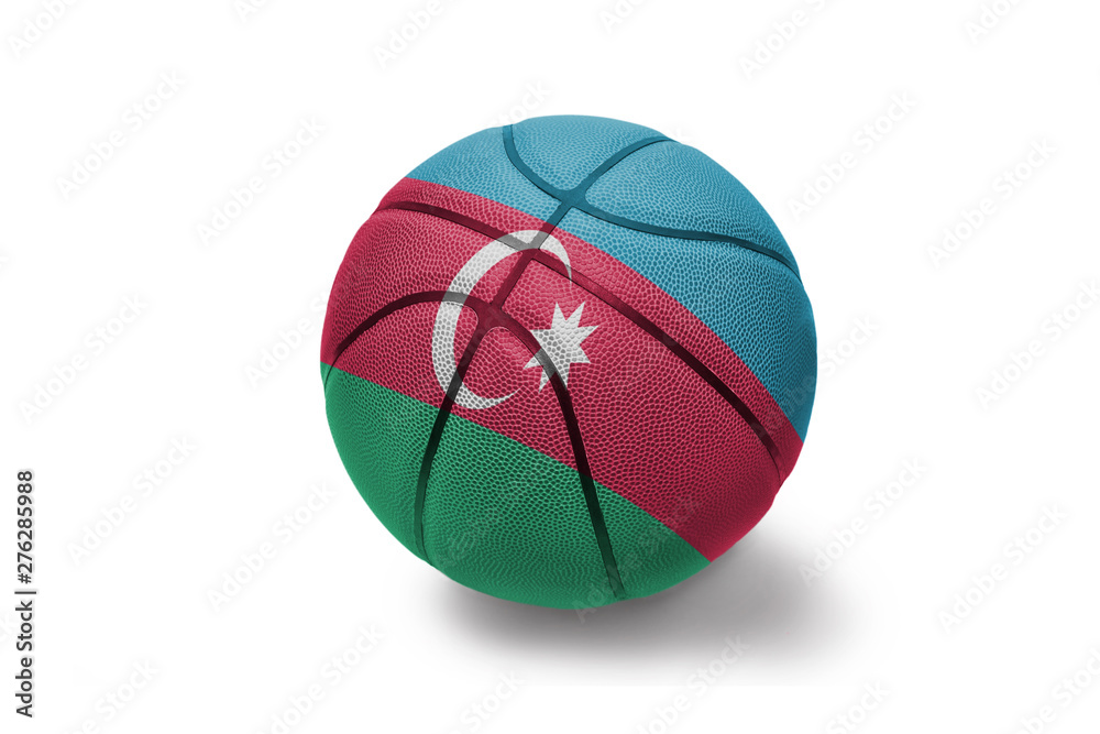basketball ball with the national flag of azerbaijan on the white background basketball ball with the national flag of azerbaijan on the white background