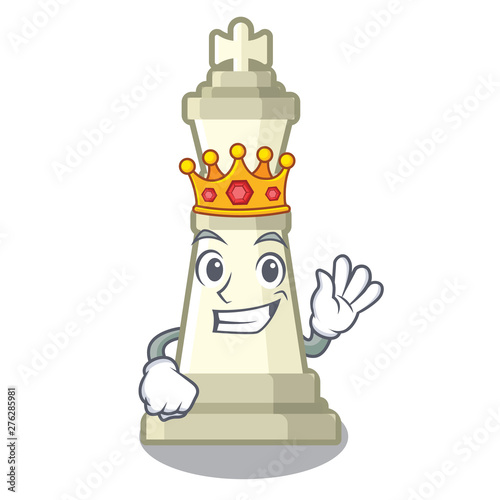 King king chess in the cartoon shape