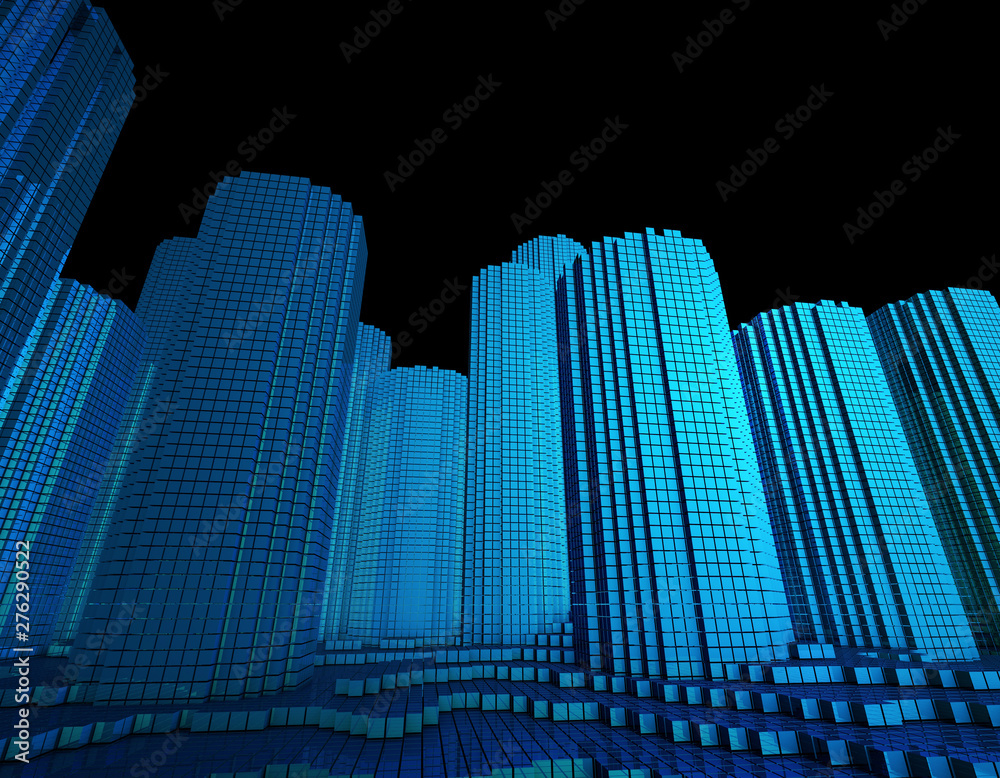 Obraz premium Network data transmission, technology program coded data, big data technology