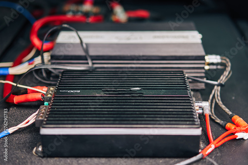 installation of the amplifier and speaker system in the car