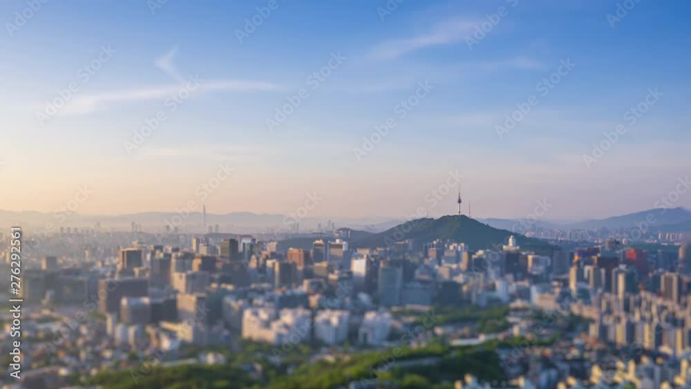 Timelapse of Seoul City Skyline,South Korea. Timelapse of Seoul City Skyline,South Korea.