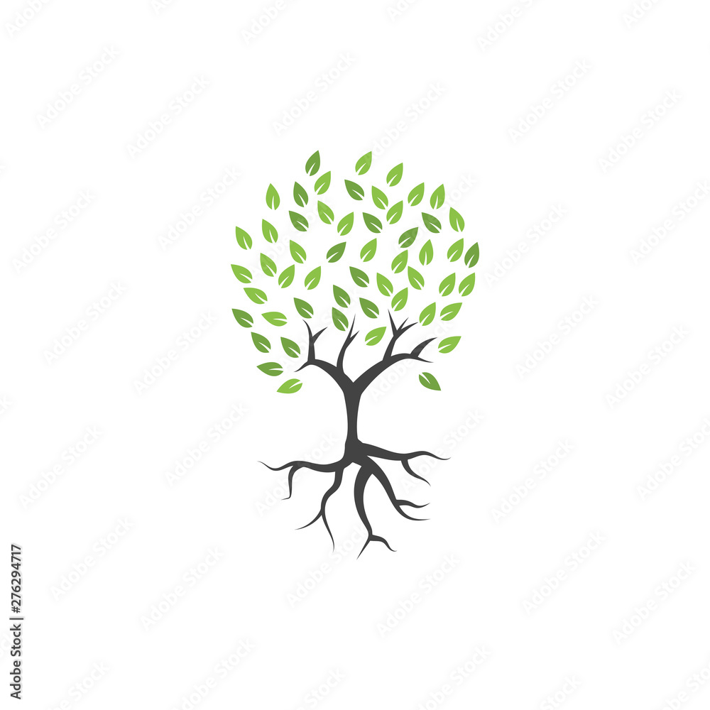 Obraz premium Tree clip art graphic design template vector isolated