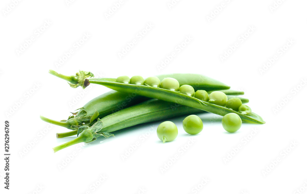 Fresh peas isolated on white background Fresh peas isolated on white background