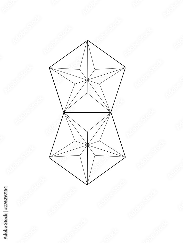 vector illustration of an 5 point star in pentagon vector illustration of an 5 point star in pentagon