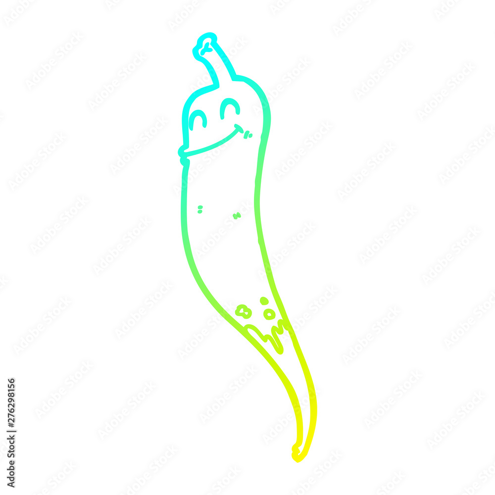 cold gradient line drawing cartoon chili pepper cold gradient line drawing cartoon chili pepper