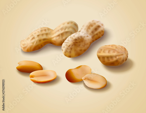Dried peanut with shell