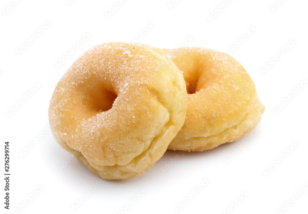 Sugar donut isolated on a white background