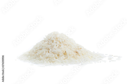 white rice isolated on white photo