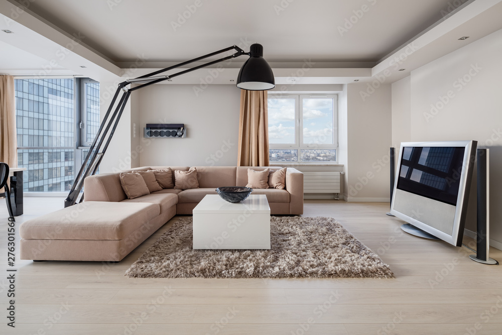 Luxury living room interior - obrazy, fototapety, plakaty 