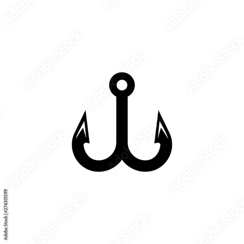 Fishing Bait, Double Hook Vector Icon