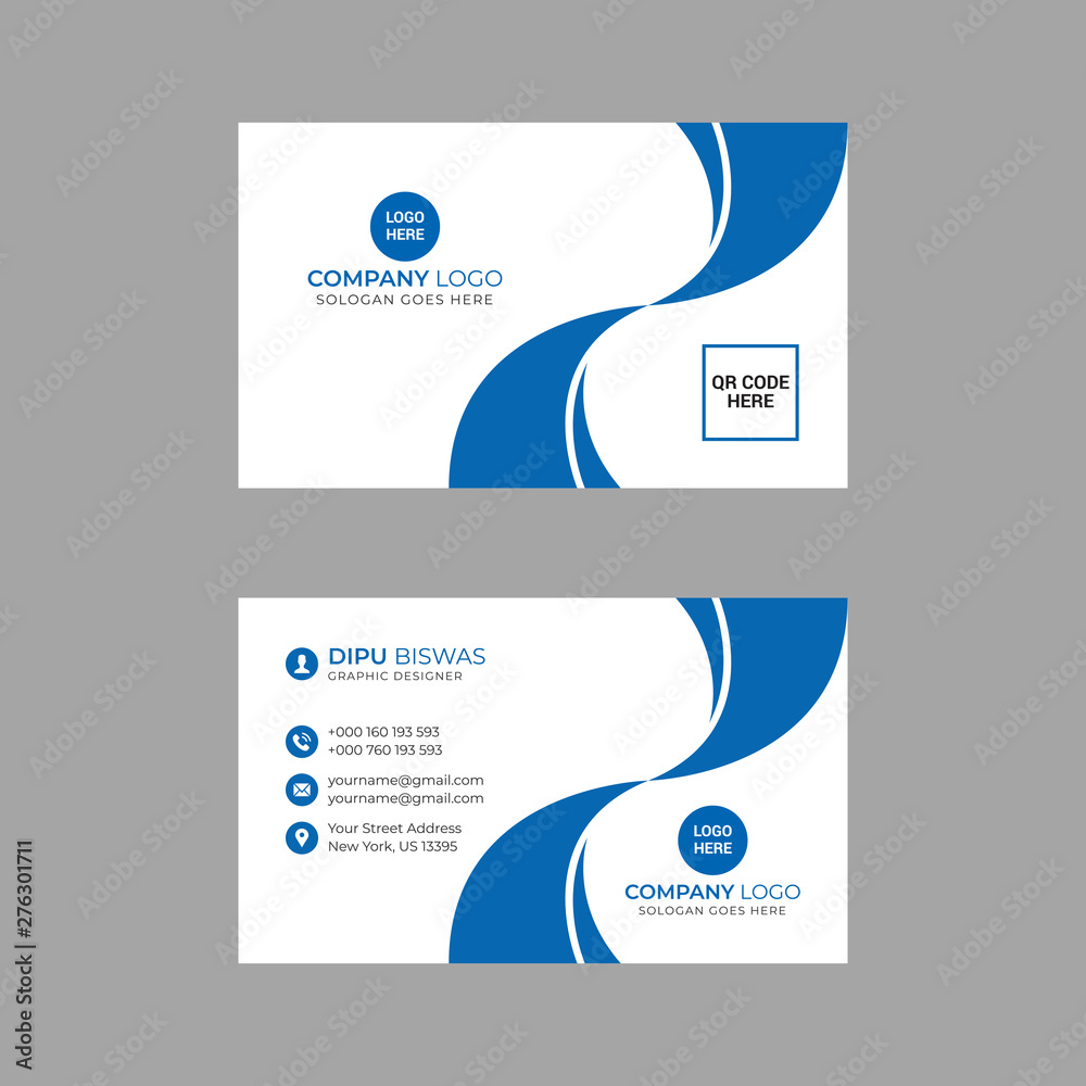 Blue abstract business card Blue abstract business card