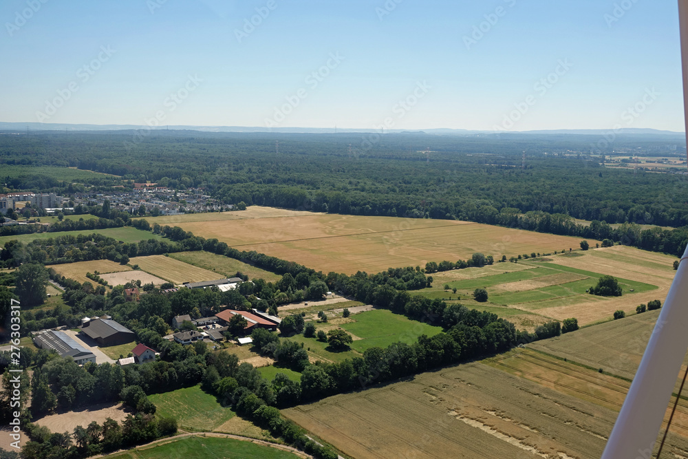 Luftaufnahme: Felder bei Egelsbach