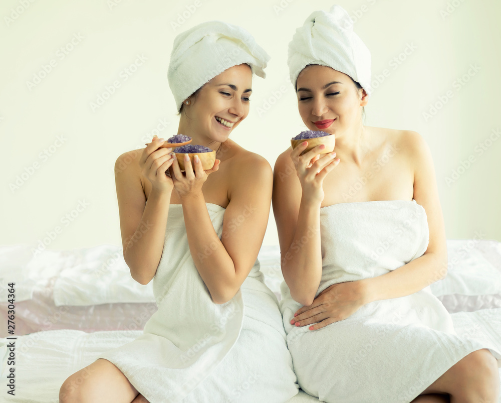 Clean the face for a relaxing massage.Hands on the face.facial treatment.cosmetic Clean the face for a relaxing massage.Hands on the face.facial treatment.cosmetic