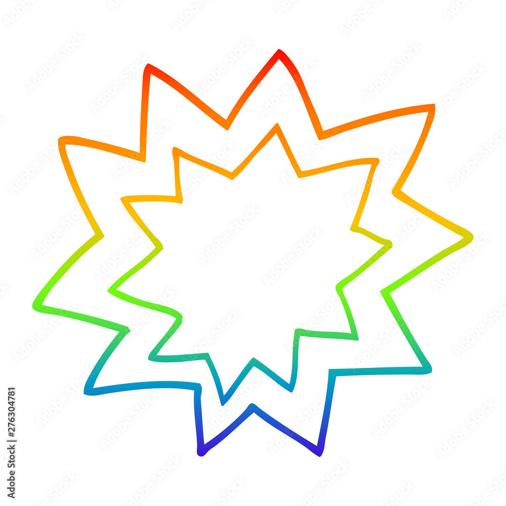 rainbow gradient line drawing cartoon fire explosion rainbow gradient line drawing cartoon fire explosion