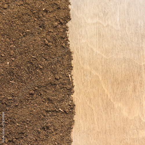 Dirt and wood surface texture