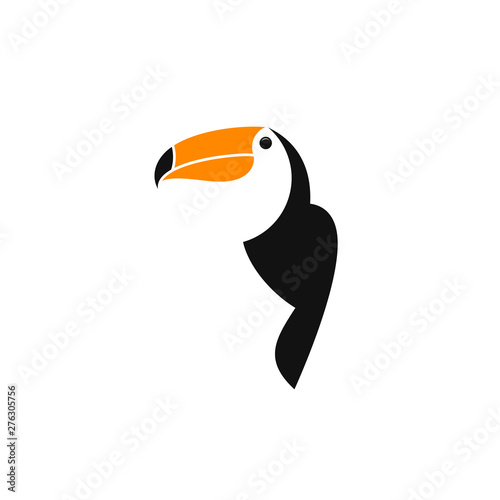 Toucan. Tropical bird from jungle