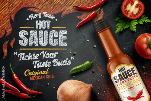 Hot sauce ads photo