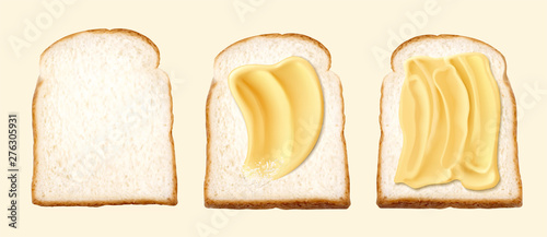 Butter spread on toast