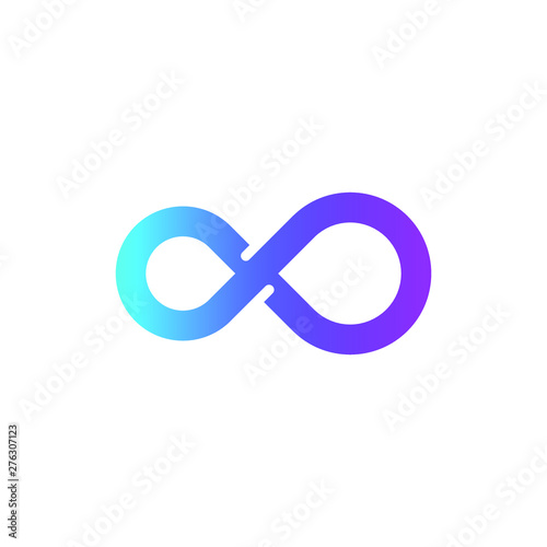 Infinity Geometric Abstract Line Logo Vector 