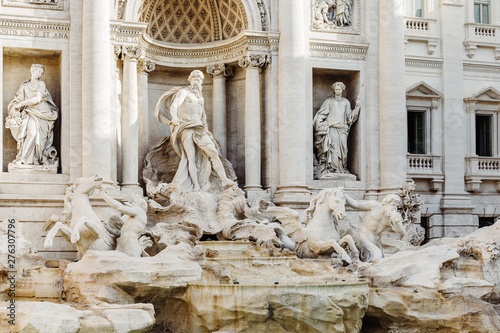 Trevi Fountain (Fontana di Trevi) in Rome, Italy.