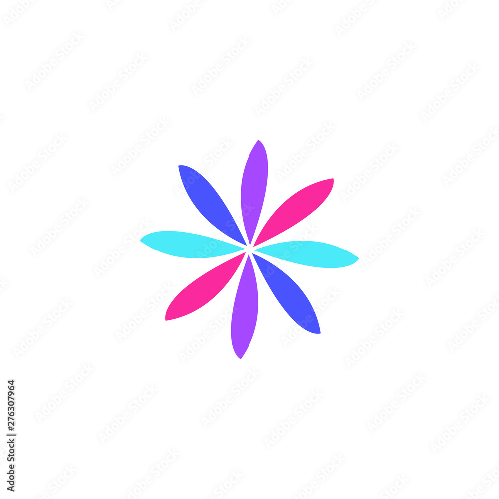 Flower Floral Beauty Yoga Decoration Illustration Logo Vector 