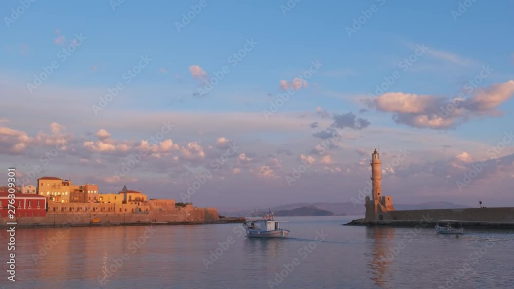 Picturesque old port of Chania, Crete island. Greece Picturesque old port of Chania, Crete island. Greece