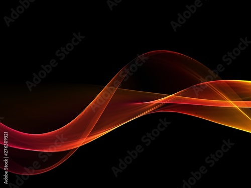 Abstract Orange waves background. Template design 