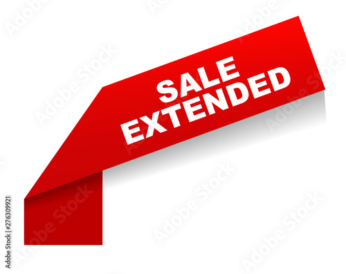 red vector banner sale extended