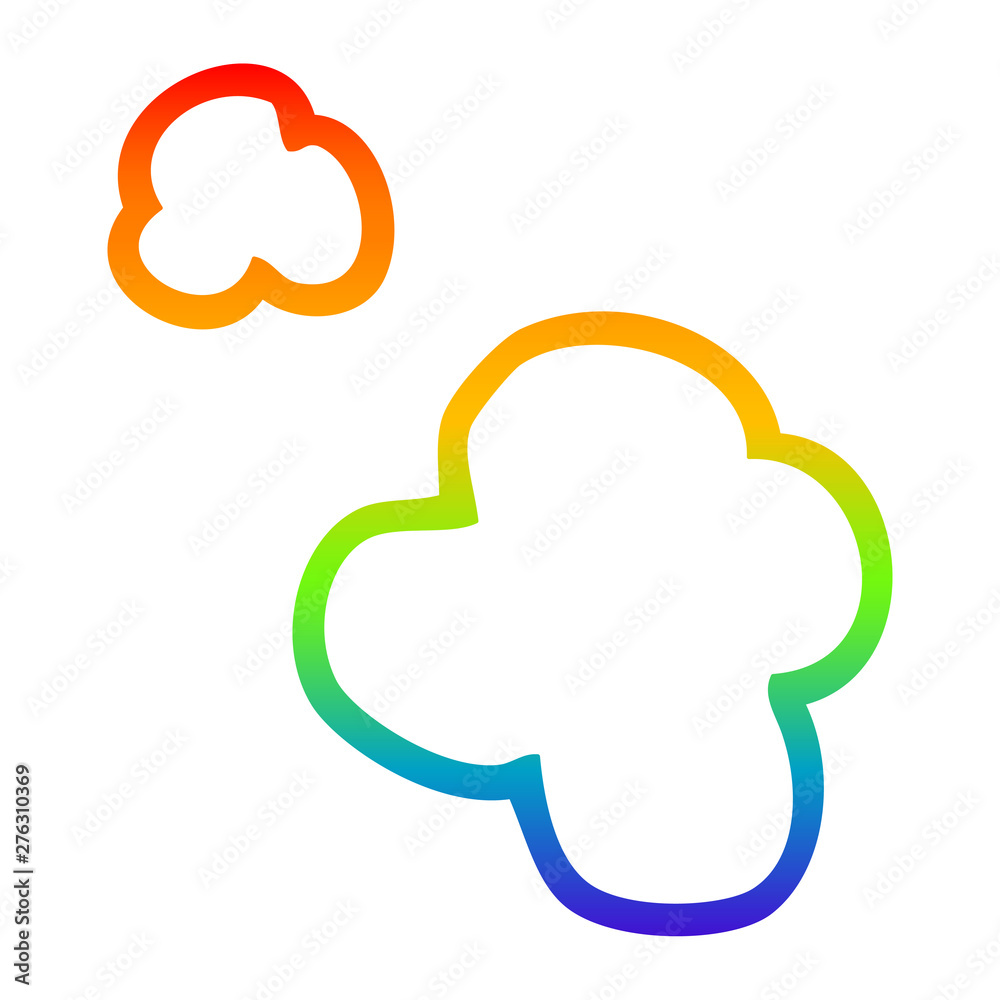 rainbow gradient line drawing cartoon poof of smoke rainbow gradient line drawing cartoon poof of smoke