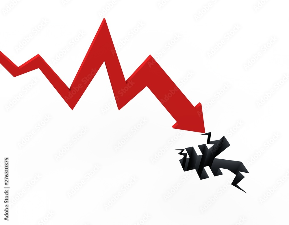 Falling arrow, career failure and economic decline and bankruptcy Falling arrow, career failure and economic decline and bankruptcy