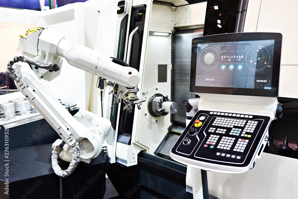 Robotic arm and cnc lathe