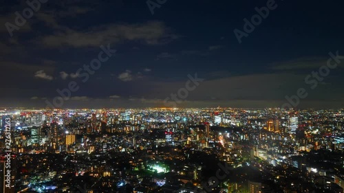 Wallpaper Mural Night time lapse of Tokyo city light from the high ground Torontodigital.ca