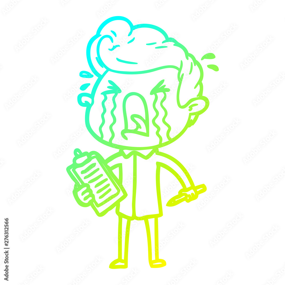 cold gradient line drawing cartoon crying man cold gradient line drawing cartoon crying man