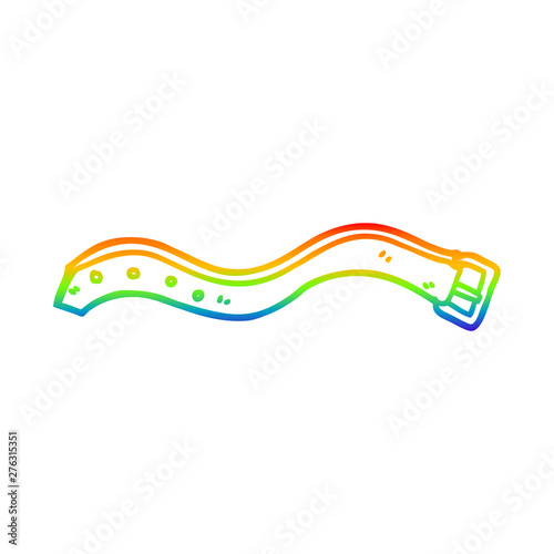 rainbow gradient line drawing cartoon belt