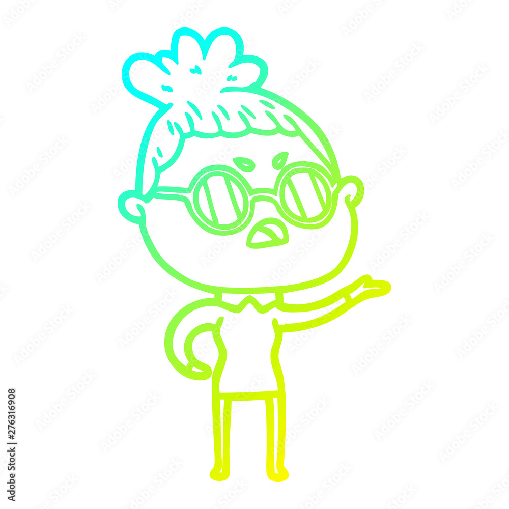 cold gradient line drawing cartoon annoyed woman cold gradient line drawing cartoon annoyed woman