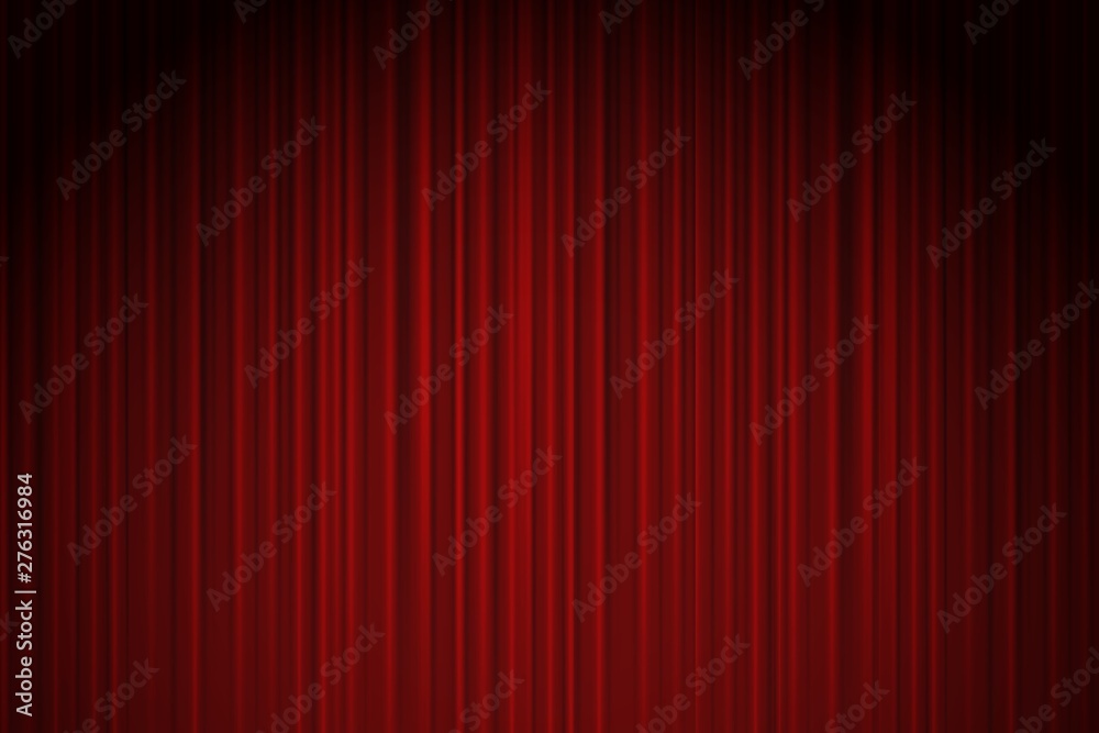 Red curtain stage studio background 