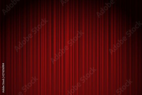 Red curtain stage studio background 