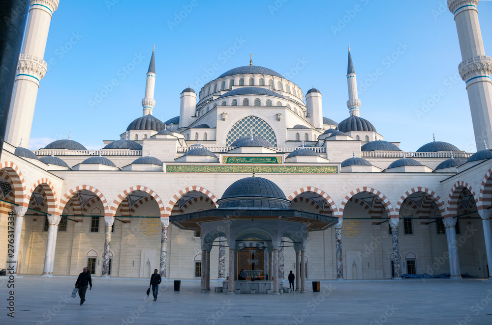 Camlica mosque has the distinction of being the largest mosque in Turkey. Photo taken on 29th March 2019, İstanbul, Turkey