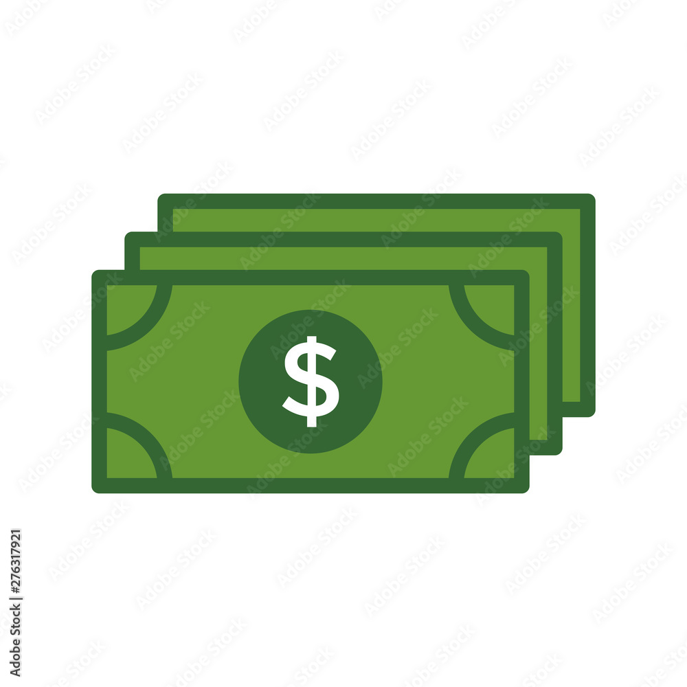 Money Icon in trendy flat style isolated on white background Money Icon in trendy flat style isolated on white background