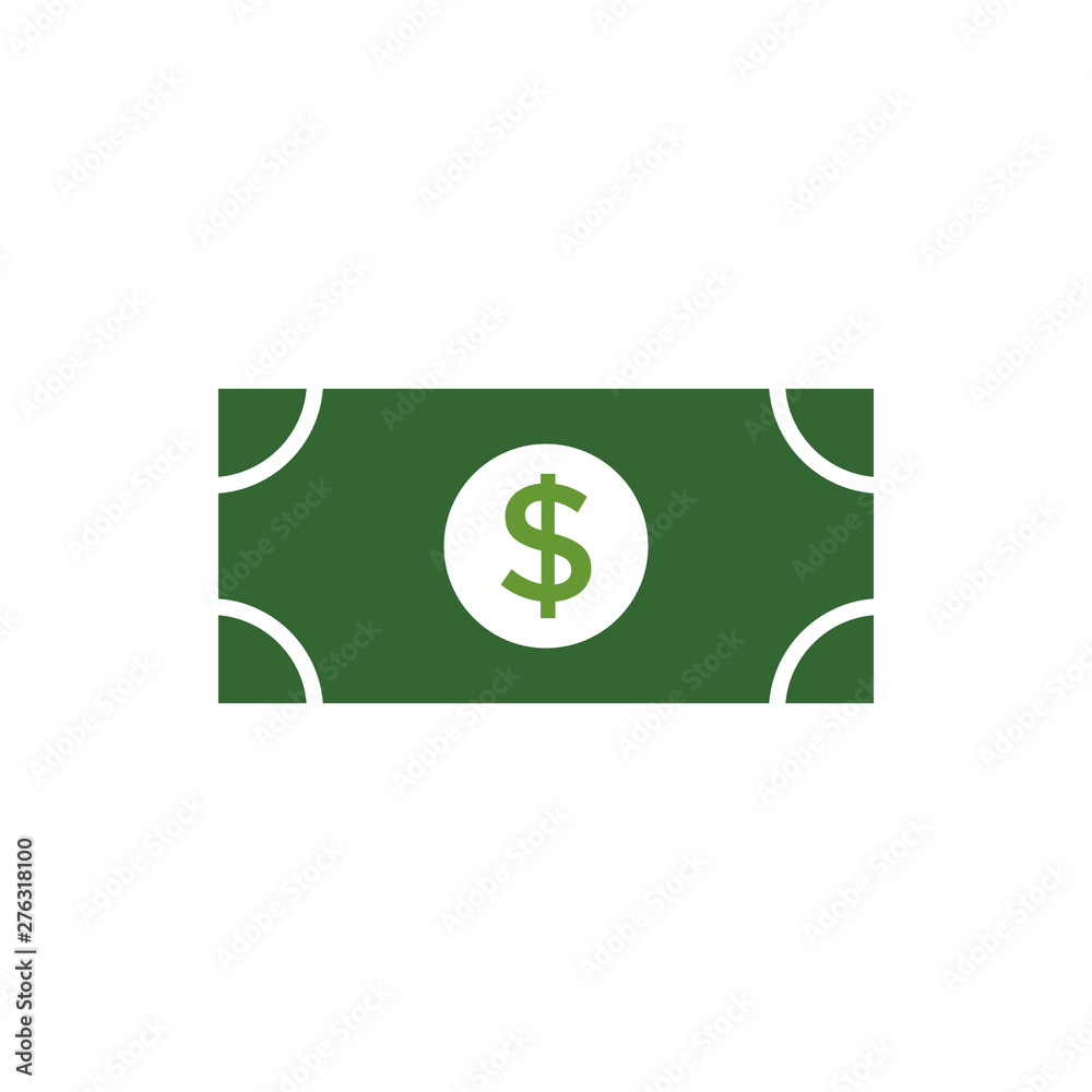 Money Icon in trendy flat style isolated on white background Money Icon in trendy flat style isolated on white background
