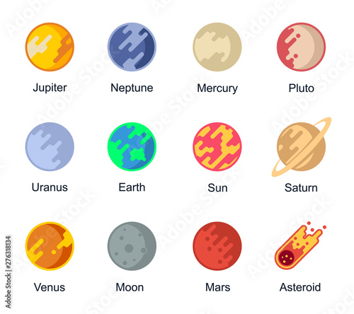 The planet of the solar system. Vector space. Interplanetary travels. The solar system is a set of planets.
