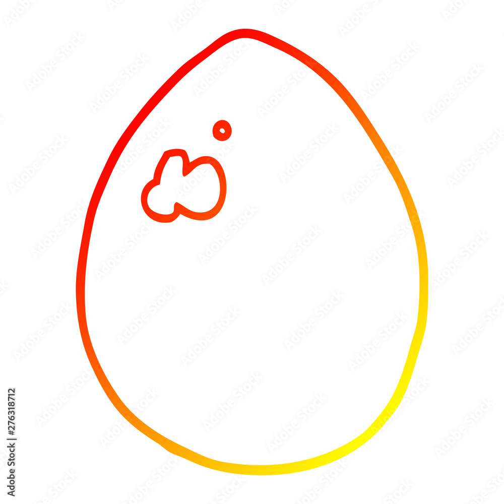 warm gradient line drawing cartoon egg warm gradient line drawing cartoon egg