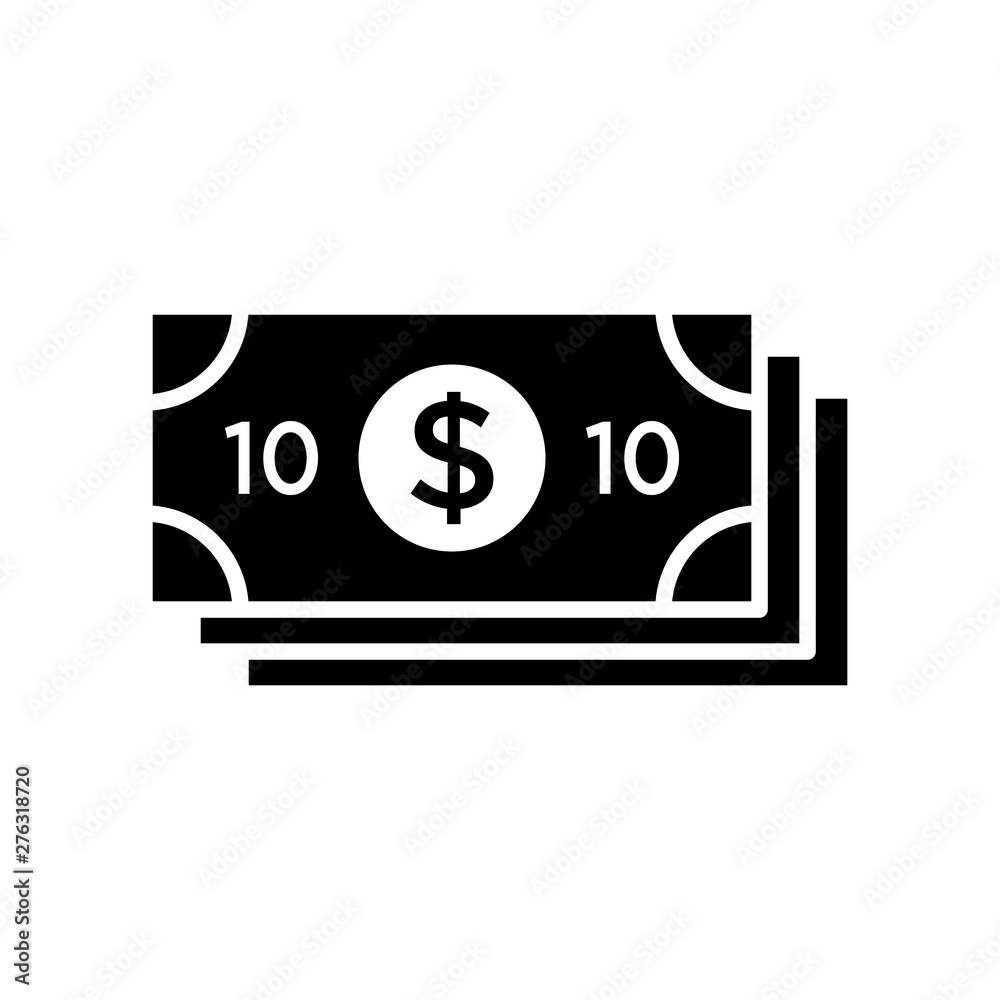 Money Icon in trendy flat style isolated on white background Money Icon in trendy flat style isolated on white background