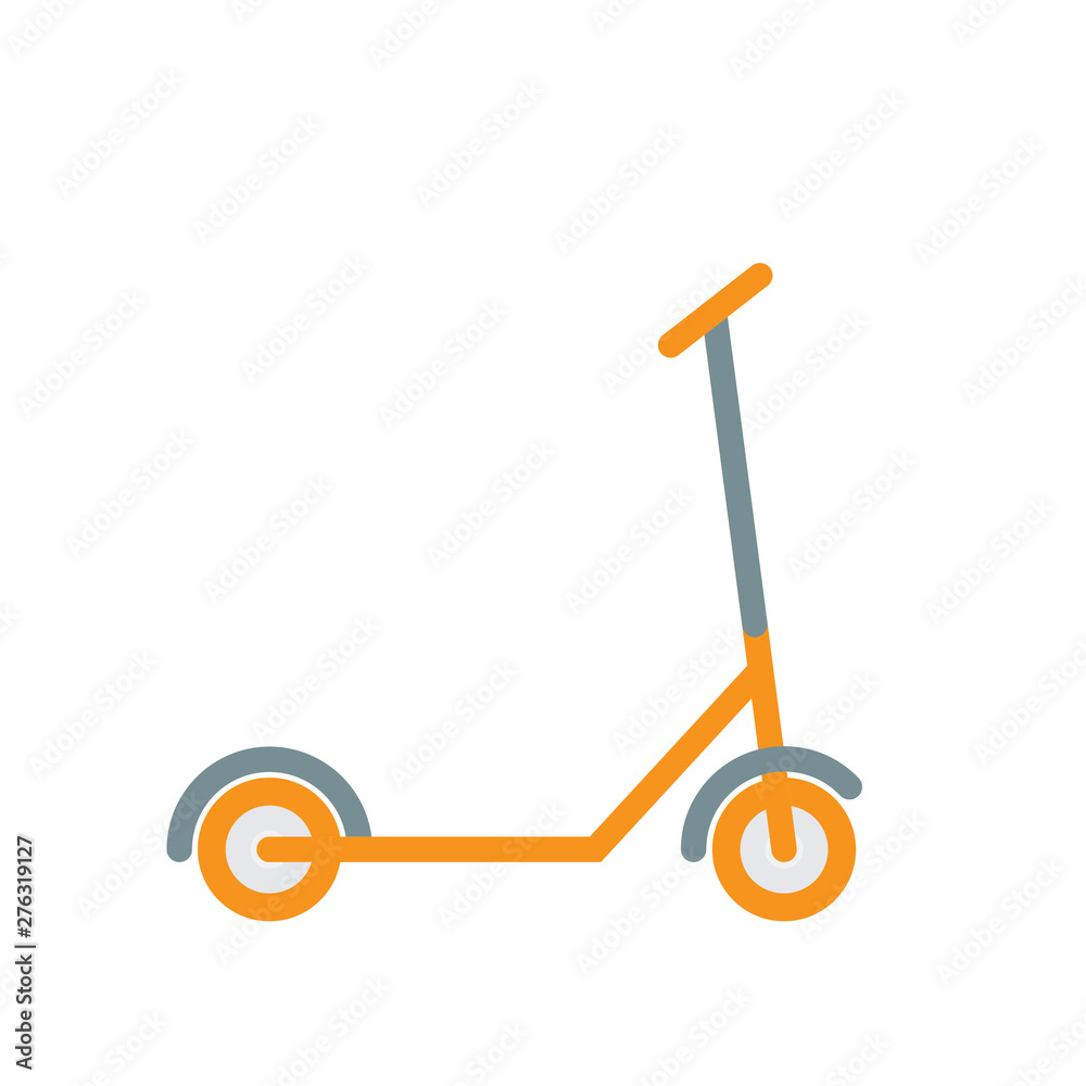 City electric scooter vector logo illustration City electric scooter vector logo illustration