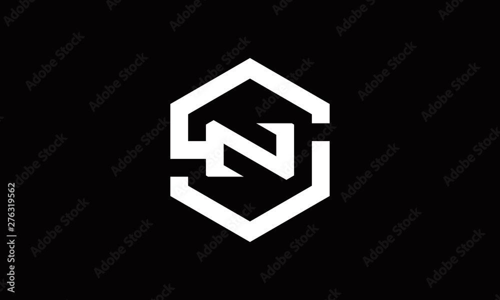 alphabet SN in black background alphabet SN in black background